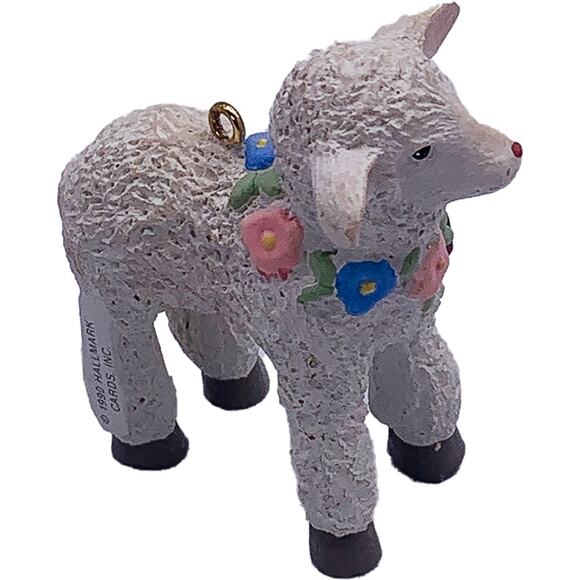 1991 Hallmark Keepsake Easter Collection Gentle Lamb Hand-Painted Ornament - Picture 5 of 6